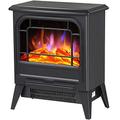 Electric Fireplace Wall-Mounted Electric Fireplace Stove Heating Wood Stove. Electric Stove. Electric Stove With Realistic Flame Effect Overheating Protection 1800 W Black Freest Indoor Use elegant