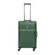OHS Medium Suitcase 4 Wheels Green, Lightweight Softshell Medium Luggage with 360° Swivel Wheels Adjustable Handles Summer Holidays Airport Luggage Easy to Carry, 65cm x 44cm x 25cm