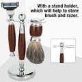 Shaving Sets for Men Gift Luxury Manual Shaver Kit with Beard Cleaning Brush, Bowl, Soap and Brush Holder Traditional Facial Hair Trimmer Grooming Tool