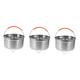 Garneck 3pcs Stainless Steel Rice Steamer Pressure Rice Cooker Stainless Steel Steamer Basket Pot Steamer Sticky Rice Cooker Steamer Insert for Pot Steaming Pot Silicone Egg Cooker Noodle