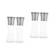 Garneck 4 Pcs Grinder Set Manual Sea Salt Shaker Fresh Ground Refillable Stainless Steel Shakers Household Pepper Grinder Manual Grinder Pepper Shaker Adjustable White Glass