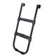 SONGMICS Non-Slip Trampoline Ladder, 90 cm Height, with Metal Frame and Wide Steps, Suitable for 12ft Trampolines, Black SLD90BK