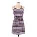 Envy Casual Dress - Mini Scoop Neck Sleeveless: Purple Dresses - Women's Size Medium