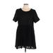 ASOS Casual Dress - Mini Scoop Neck Short sleeves: Black Solid Dresses - Women's Size 10