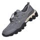 CreoQIJI Trainers Black Elegant Cycling Shoes Men's Waterproof Tennis Shoes Fitness Shoes Trainer Road Running Shoes Trail Running Walking Shoes Comfortable Slip On Trainers, gray, 8 UK