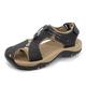 LOHXA Mens Outdoor Hiking Leather Sandals Water Shoes Slides Closed Toe Sport Sandals Walking Fishermen Climbing Summer (Color : Black, Size : 8 UK)