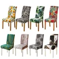 Housses de chaise à imprimé floral pour salle à manger décoration de fête protecteur de chaise de
