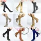 Accessoires en cuir PU pour figurine féminine 15 couleurs échelle 1/6 chaussures longues bottes