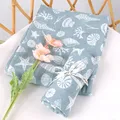 HappyFlute 1pc Baby Soft Muslin Swaddle 100% Cotton Blanket Comfortable Muslin Diaper 120*110cm For