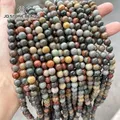 Natural Stone Beads Picture Jasper Beads America Jasper Round Loose Spacer Beads 4 6 8 10 12mm For