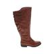 Journee Collection Boots: Brown Print Shoes - Women's Size 7 - Round Toe