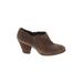 Dr. Scholl's Ankle Boots: Chelsea Boots Stacked Heel Boho Chic Brown Print Shoes - Women's Size 8 - Almond Toe