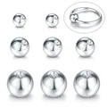 100Pcs/lot Steel Replacement Ball Nose Septum Ring Captive Bead Ring BCR Ball Labret Lip Eyebrow