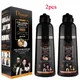 2pcs Hair Dye Shampoo 3 in1 Darkening Hairs Shampoo Cover Grey Hair Morocco Argan Oil Essence