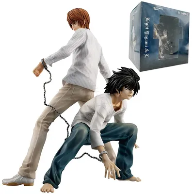 24cm Death Note Anime Figure Light Yagami L Action Figure 1160# Yagami Light 1200# L Lawliet Figurine Collectible Model Doll Toy