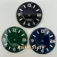 29mm watch dial Green luminous balck blue green face fit NH35 movement fit 3 o'clock crown 3.8