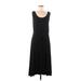 Gap Casual Dress - Midi Scoop Neck Sleeveless: Black Solid Dresses - Women's Size Medium