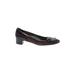J.Crew Heels: Slip-on Chunky Heel Classic Brown Solid Shoes - Women's Size 8 - Almond Toe