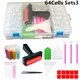 Diamond Painting Tools Sets with 64/56/42/28 Cells Plastic Storage Box Funnel Stickers etc Kit for