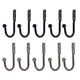 10Pcs 50*23mm Zinc Alloy Wall Hooks Kitchen Bathroom Door Coat Hook Hanger Towel Clothes Handbag