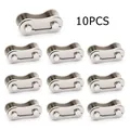 10pcs Bicycle Chain Master Link 1/2 X 1/8 Steel Single Speed Quick Chain Master Links Connector For