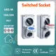 IP67 Electrical Waterproof Switch CEE Socket 3P 16A IP66 Isolator Switch with IP67 Socket 5Pin 32A