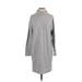 Gap Casual Dress High Neck Long sleeves: Gray Print Dresses - Women's Size Small