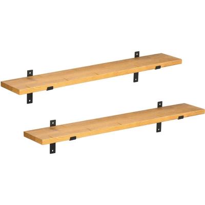 Wandregal 2er-Set Schweberegal Holzregal Wandboard, Regalbrett, Wandbrett für Küche, Schlafzimmer,