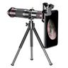 48x super téléobjectif zoom objectif de téléphone portable puissant télescope monoculaire en métal mobile hd téléobjectif avec trépied pour le camping