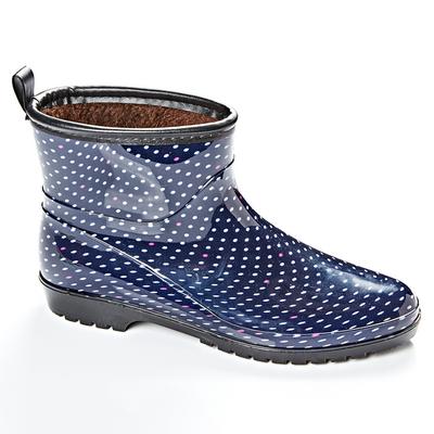 Regenstiefelette Tupfen dunkelblau Image