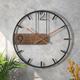 Wall Clock Large for Living Room Decor Decorative Silent Non Ticking Battery Operated Analog Metal Wall Clocks for KitchenBedroomOfficeDinng Room 40 50 cm