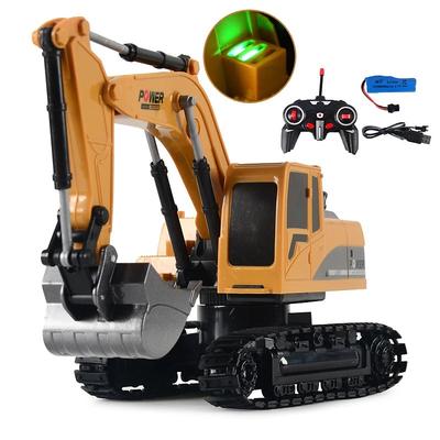 1/24 RC Truck Toys Alloy RC Excavator metal 2.4G Remote Control Bulldozer Model Engineering Car Toy For Boys Kids Festival Gift