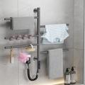 Electric Towel Warmers Radiator, Wall-Mounted Freestanding Heated Towel Drying Rack, 304 Stainless Steel Heated Towel Rail for Bathroom
