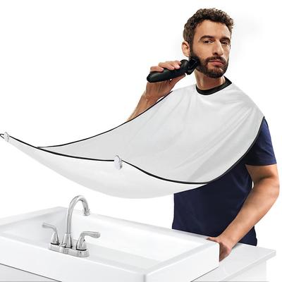 Beard Bib New Version Beard Catcher Apron for Shaving and Trimming Adjustable Neck Straps Hair Clippings Catcher Grooming Beard Apron for Men Beard Mustache Care