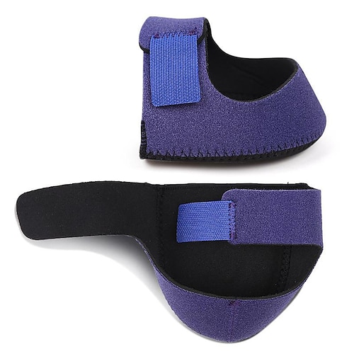 1 Paar Fersenbandage mit Klettverschluss, atmungsaktive Fersenkissen, Fersenschalen mit Gelpolstern für Damen und Herren Image