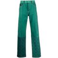 Regen Patchwork Straight-leg Jeans - Green - MARINE SERRE Jeans