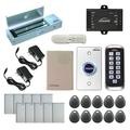 Visionis FPC-5646 One Door Access Control Out Swinging Door 1200lbs Maglock + Outdoor Slim Metal Touch Keypad/Reader Standalone + Mini Controller + Wiegand 26 No Software EM Card 1000 Users + PIR