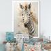 Design Art Beige & Gold Zebra Color Pop - Zebra Animal Canvas Art Print Canvas, Cotton in Black | 20 H x 12 W x 1 D in | Wayfair FDP122728-12-20-WH