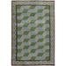 Gray/Green 108 x 78 W in Rug - Doris Leslie Blau Modern 6'6" x 9' Geometric Tibetan Rug by Sheila Bridges Silk/Wool | 108 H x 78 W in | Wayfair
