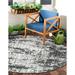 Unique Loom Nephele Outdoor Modern Rug 12 0 x 12 0 Round Black and White