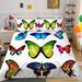 Butterfly Bedding Set Butterfly Duvet Cover Set Twin Full Queen King Size Blue Purple Butterflies Printed Comforter Cover Set for Girls Kids Teens 1 Quilt Cover 2 Pillowcases 3 Piece