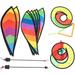 Hot Air Balloon Ornament Colorful Garden Pinwheels Decorative Wind Spinners Windmill Ornaments 2 Pcs