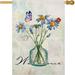 Blue Daisy Garden Flag Vertical Double Sided Be Yourself Polyester Burlap Rainbow Flags Gay Pride Lesbian LGBT Pansexual Yard Farmhouse Outdoor Decor 12.5x18 Inch (Be Yourself 12.5x18)