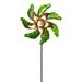 ZPAQI Large Metal Wind Spinner with Garden Stake Windmill Wind Sculpture for Outdoor