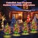 Christmas Decorations Outdoor Solar Lights: 4 Pack Upgraded LED Solar Christmas Tree Lights outside Waterproof Solar Christmas Stake Lights for Yard Garden Pathway Lawn Xmas Decor