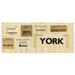 Mr. Marin "York", Vintage U.K. Railway Luggage Labels Paper in Black | 15.75 H x 6.5 W in | Wayfair ORIG21-0249