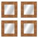 Living-Designs Pasadena Modern & Contemporary Beveled Accent Mirror Wood in Brown | 21.38 H x 21.38 W x 0.875 D in | Wayfair MIR335-3436-16_16x4