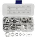 Flat Washer 360 Pcs Flat Washers Assortment Kit M2-M10 Stainless Steel Flat