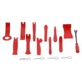 16Pcs Car Trim Removal Tool Set Auto Pry Audio Repair Kit for Car Door Panel Instrument Desk Red Nylon Manganese Steel Stainless Steel POM