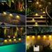 4-Pack Solar Deck Lights Solar Powered Step Light Waterproof LED Outdoor Fence Lighting Bronze Finished for Decks Stairs Patio Path Yard Garden Decor